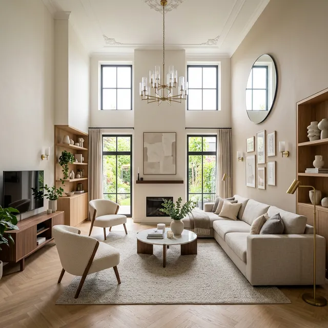 Woonkamer stucen Noord-Holland door professionele stukadoor